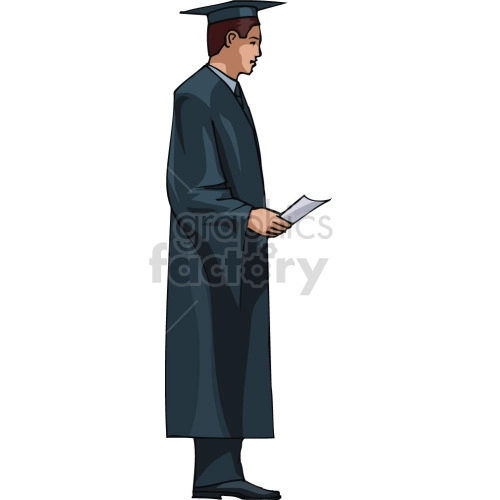 man graduating