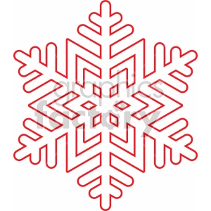 red snowflake clipart