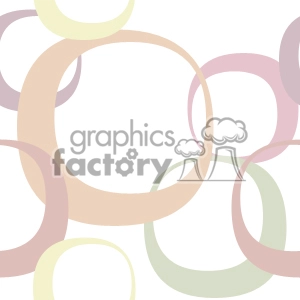 A digital clipart image featuring overlapping abstract oval shapes in pastel colors such as peach, pink, lavender, and green on a white background.