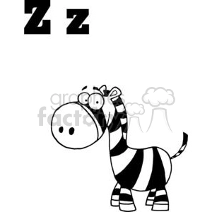 Alphabet Letter Z as in Zebra