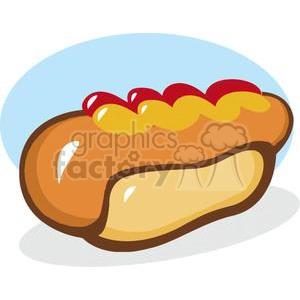 A Fast Food Hot Dog with Ketchup And Mustard On It