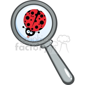 Ladybug with Magnifying Glass