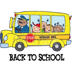 Happy Children On School Bus