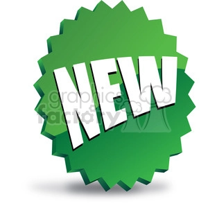 A green starburst clipart image with the word 'NEW' in bold white letters.