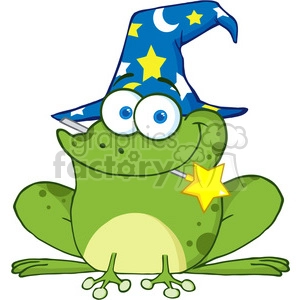 Cartoon Magic Frog Wizard - Fantasy Frog Prince