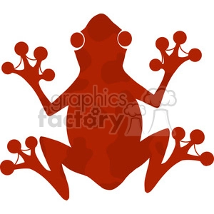Funny Red Frog Silhouette