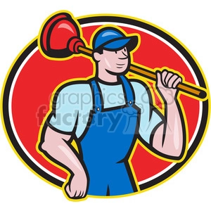 plumber plunger shoulder OVAL
