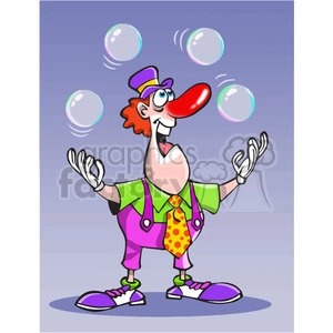 cartoon clown juggling balls