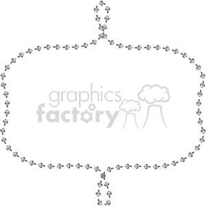 Clipart image of a decorative frame made of small heart-shaped elements, creating an elegant border design.