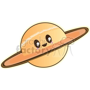 Saturn cartoon character illustration