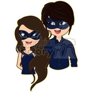 Masquerade Couple cartoon character vector image