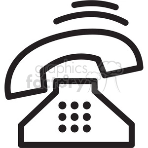 retro phone ringing icon