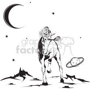 unicorn in space illustration