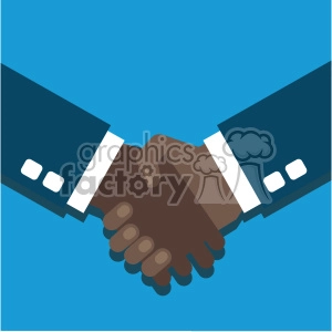 hand shake partner agreement african american flat design vector art