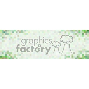 A pixelated abstract clipart containing a blend of green, white, and grey shades.