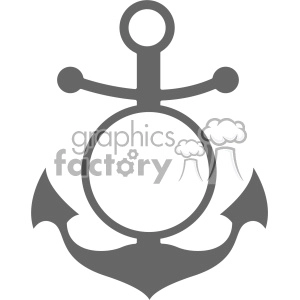 anchor with monogram space svg cut file