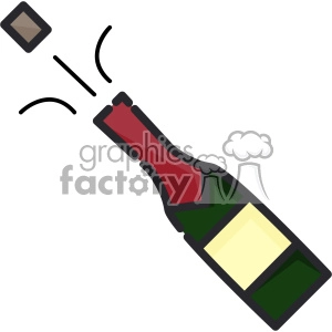 Bottle popping clip art vector images