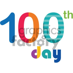 100th day of school vector art