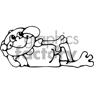 Cartoon Frog Relaxing
