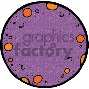 purple cartoon planet vector art