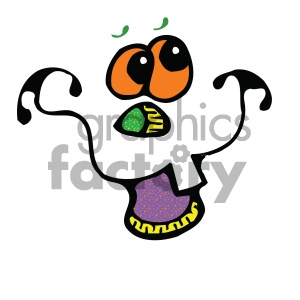 funny pumpkin face vector art