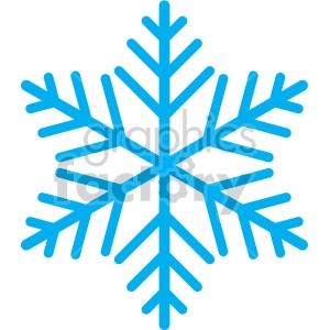 blue snowflake vector rf clip art