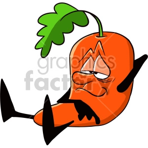 lazy carrot cartoon character