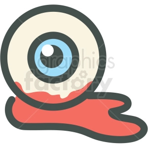 halloween bloody eye vector icon image
