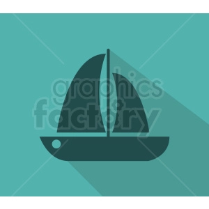 sail boat icon design on aqua background