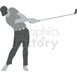 guy playing golf vector illustration