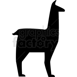 Llama silhouette vector