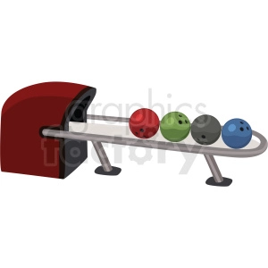 bowling ball machine vector clipart on background