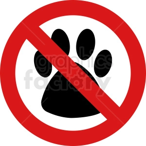 no pets vector symbol design