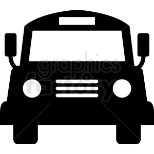 front of bus vector clipart