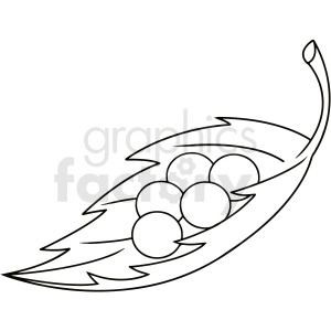 A black and white clipart of a leaf, with caterpillar eggs on it. 