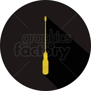 yellow screwdriver vector circle icon