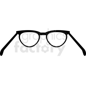 A black and white clipart image of eyeglasses