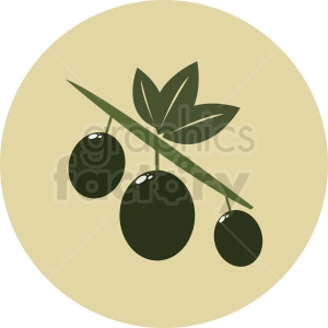 olives icon on circle background