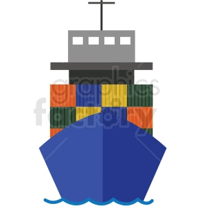 cargo ship vector clipart