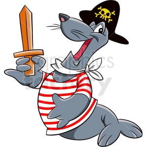 seal wearing pirate costume