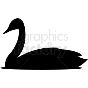 A silhouette of a goose in a clipart image.