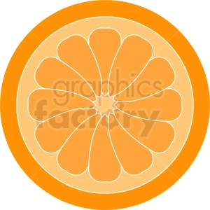 sliced orange vector icon