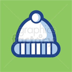 beanie vector icon on green background
