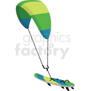 sky surfing vector clipart