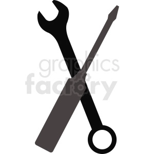 screw driver and wrench vector