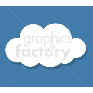 cloud clipart on square blue background