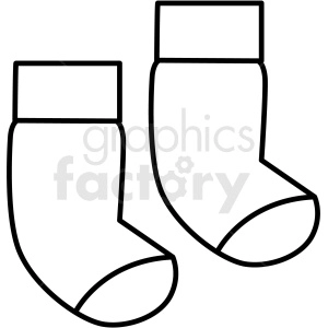 black white socks icon vector clipart