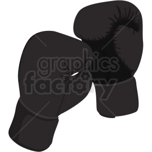 black boxing gloves vector clipart