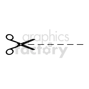 scissor cutline vector graphic