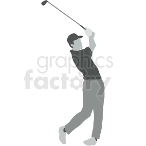 man golfing vector illustration